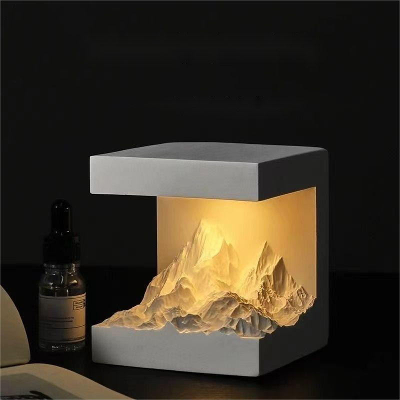 Snow Mountain Diffuser Table Lamp with Essential Oil