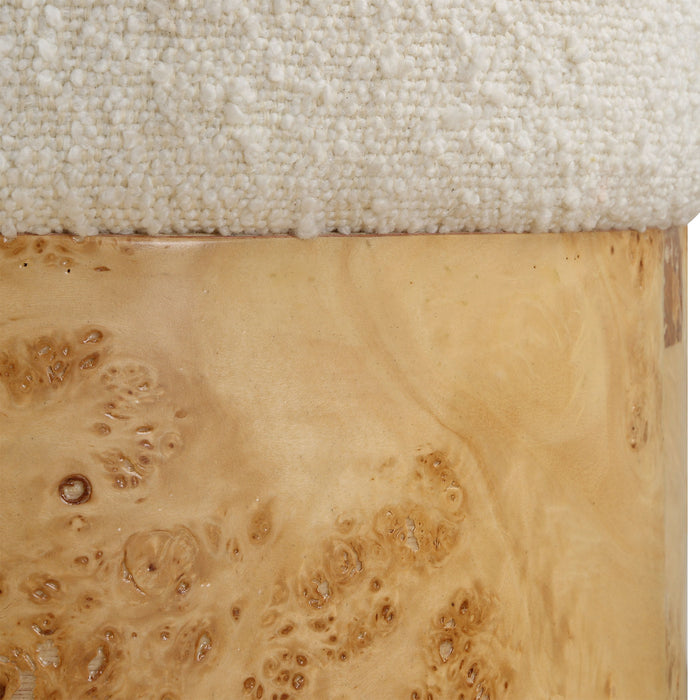 Swirls - Ottoman - Poplar Ivory