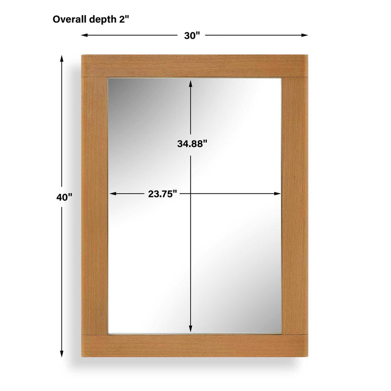 Bishop - Gunstock Oak Mirror - Woodtone