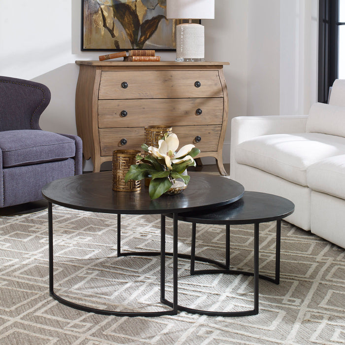 Barnette - Modern Nesting Coffee Tables (Set of 2) - Black