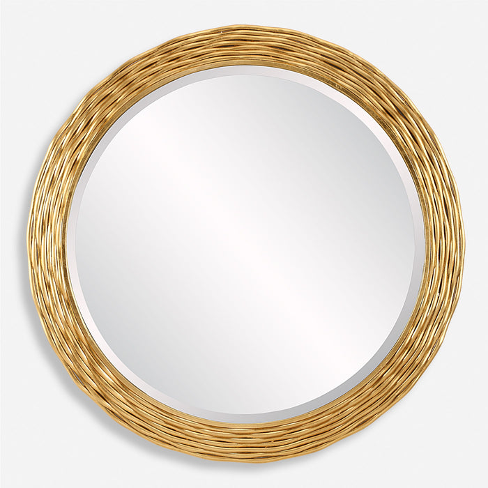 Celeste - Gold Round Mirror