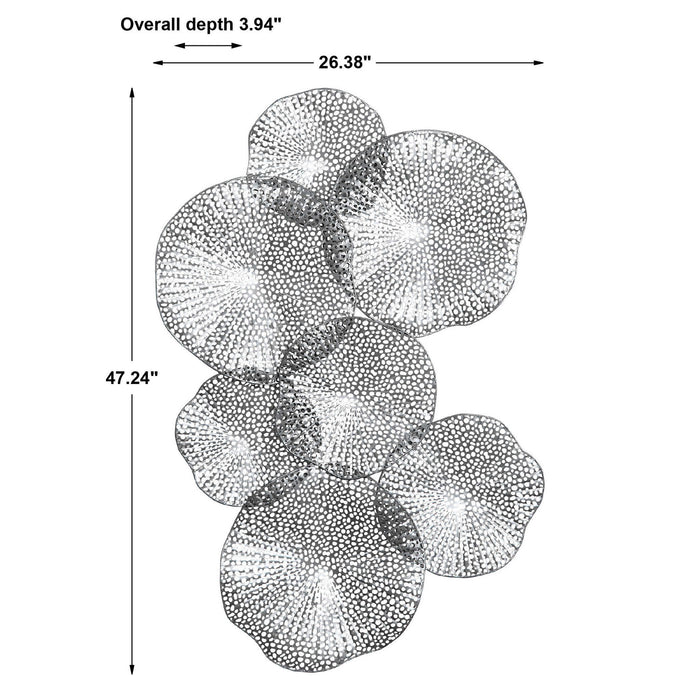 Ripley - Pewter Metal Wall Art - Pearl Silver