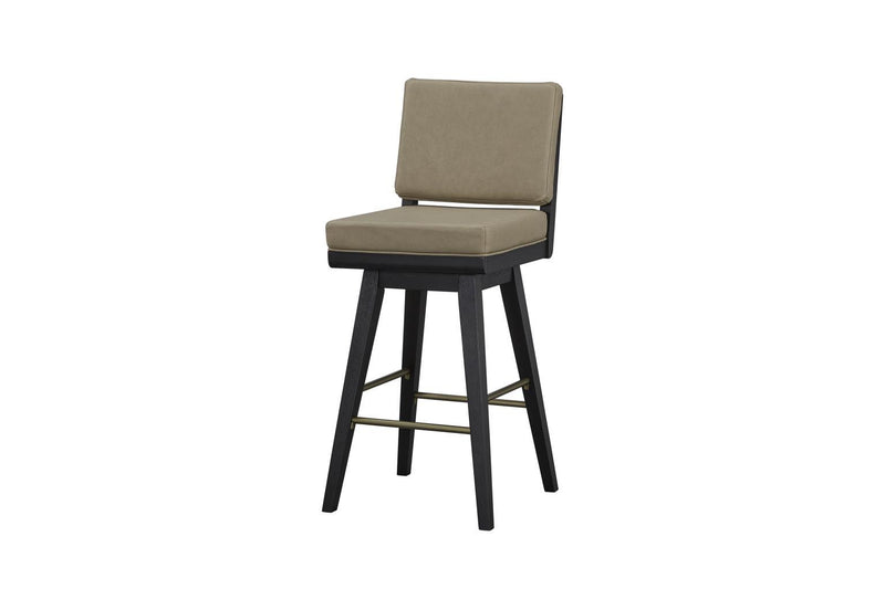 Elure - Leather Swivel Bar Stool (Set of 2)