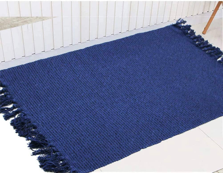 Cotton Bathroom Rug Reversible Kitchen Entry - Yoga Mat