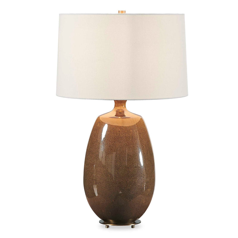 Vinson - Glossy Table Lamp - Brown
