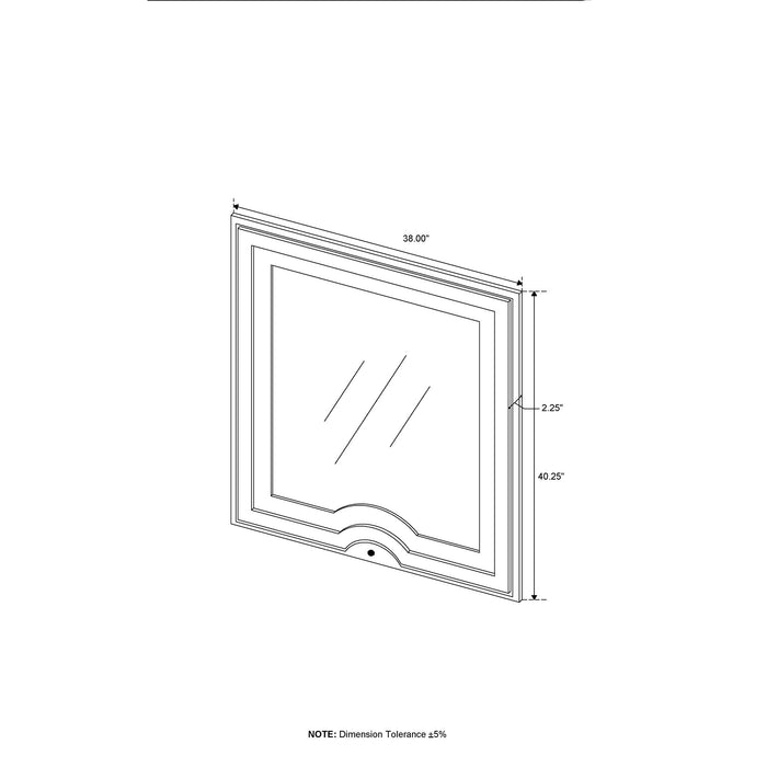 Isaiah - Mirror With Upholstered Frame And LED Lighting