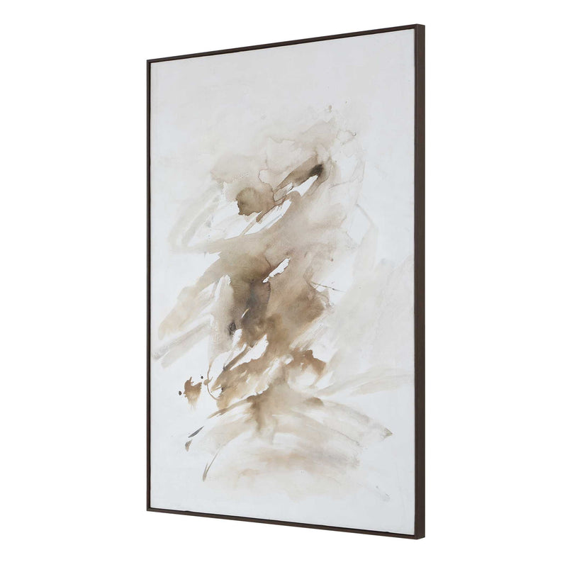 Still Moving - Abstract Painting - Brown / Gray / White