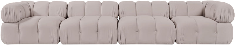 Orin - Fabric Velvet 4 Piece Modular Sofa