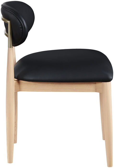 Riccio - Faux Leather Dining Side Chair (Set of 2) - Natural Frame