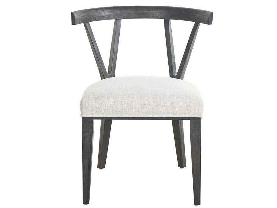 Dwell - Basalt Side Chair - Dark Gray / White