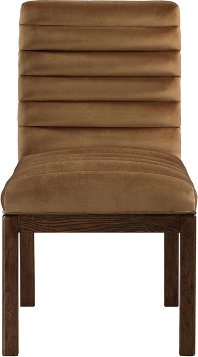 Evelyn - Dining Chair With Brown Legs - Saddle