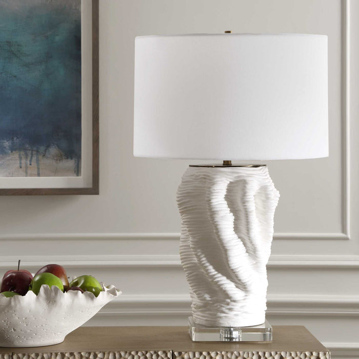 Stratified - White Table Lamp