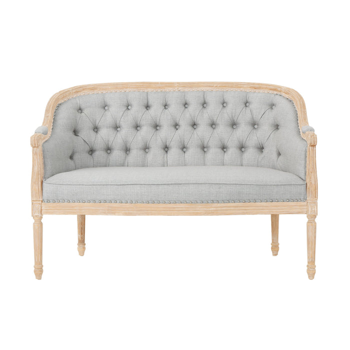 French Country Chesterfield Style Tufted Loveseat