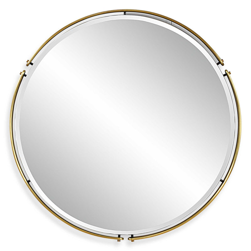 Wesley - Round Mirror - Gold