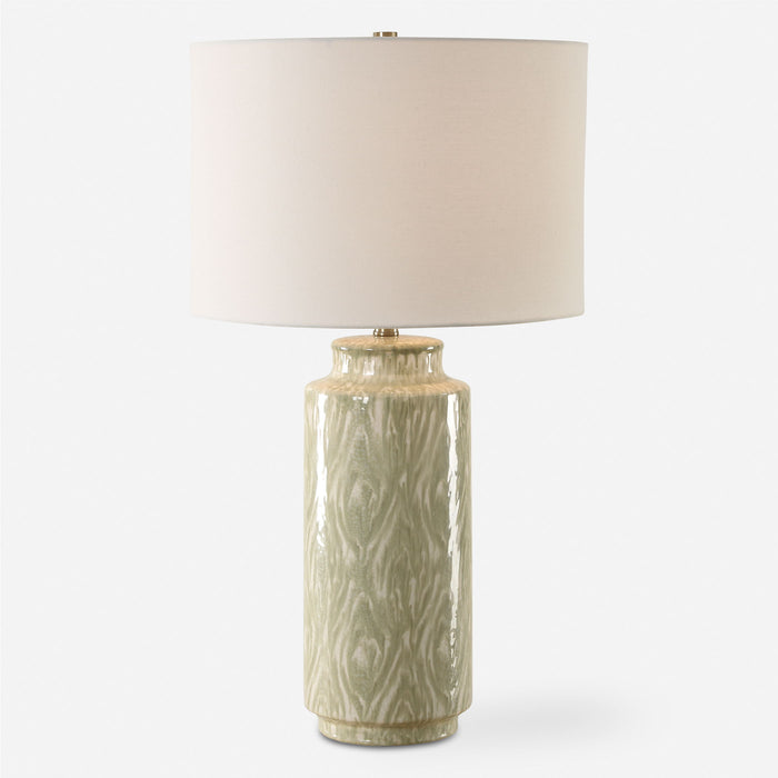 Laurel - Sage Ceramic Table Lamp - Green