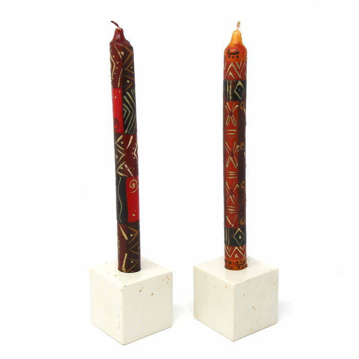 Cube Soapstone Candle Holder Set of 2