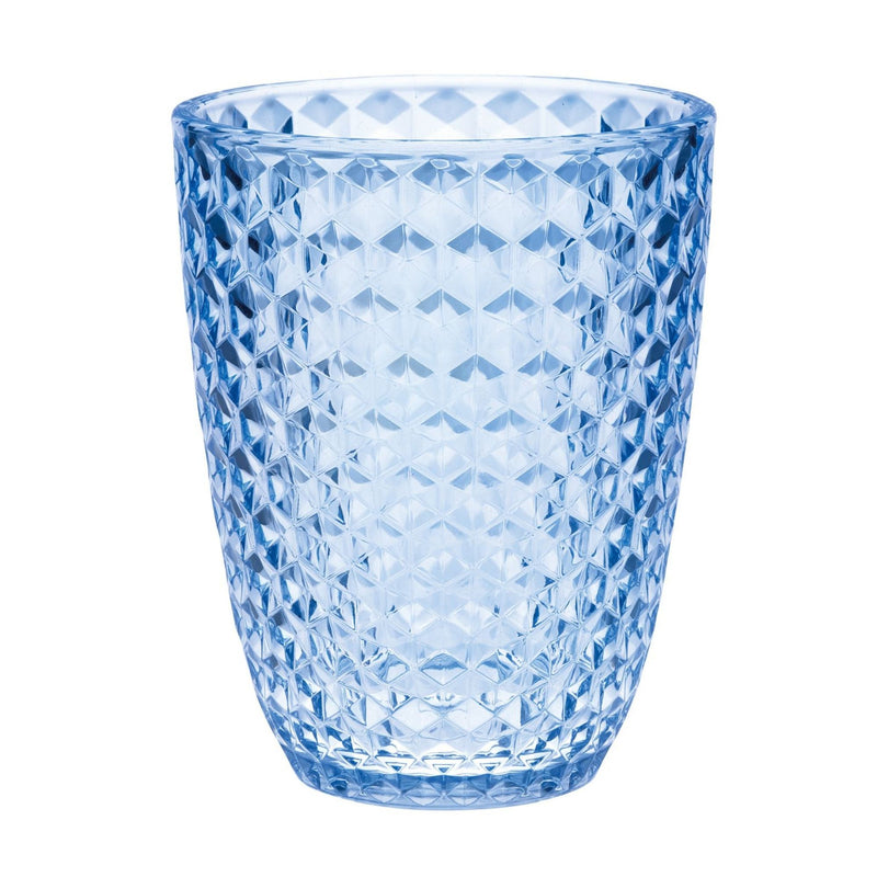 Leading Ware Diamond Cut Acrylic Glasses Drinking (Set of 4)