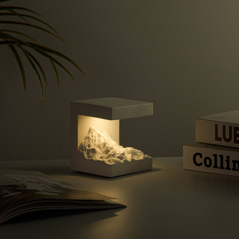 Snow Mountain Diffuser Table Lamp with Essential Oil