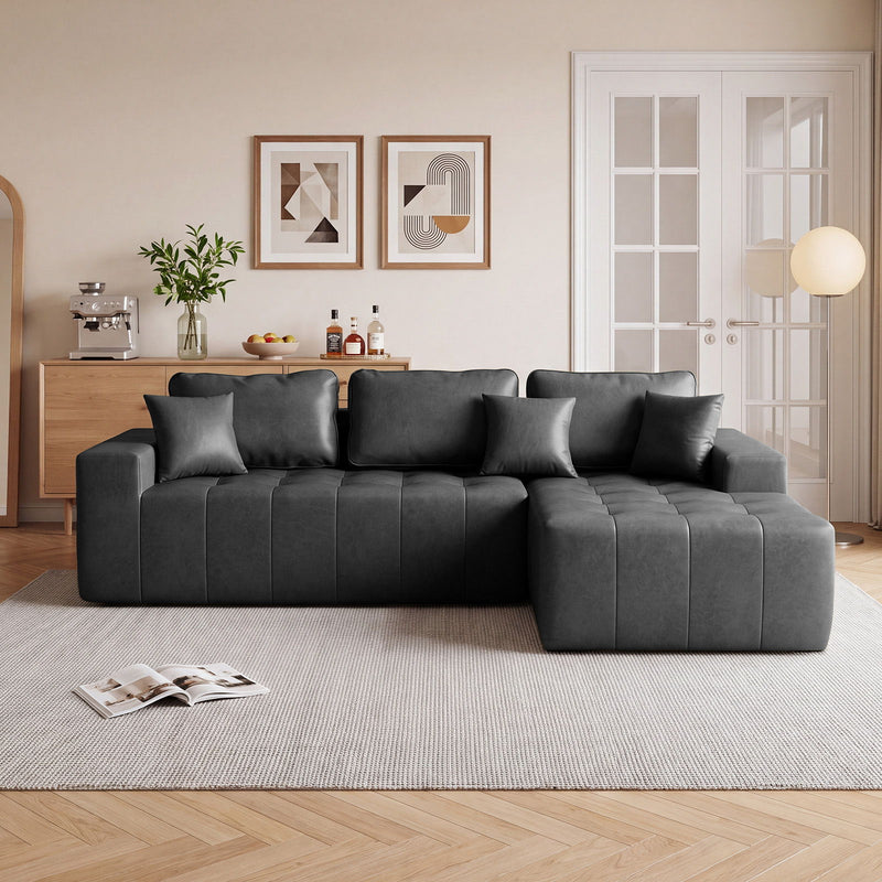 L - Shaped Corner Chaise Sofa Bed