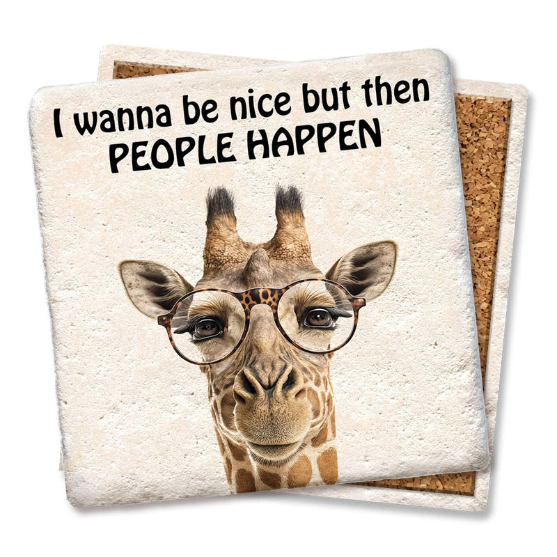 Coaster I Wanna Be Nice Giraffe