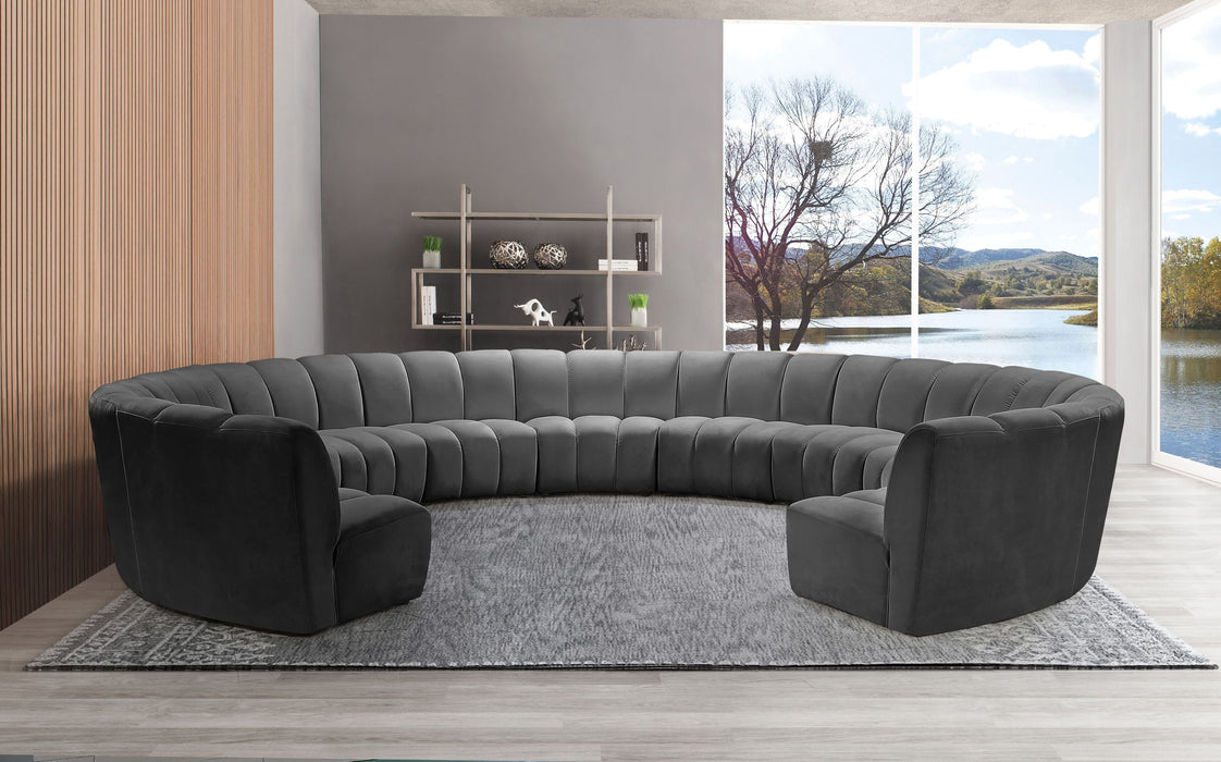 Infinity - 11 Piece Velvet Modular Sectional