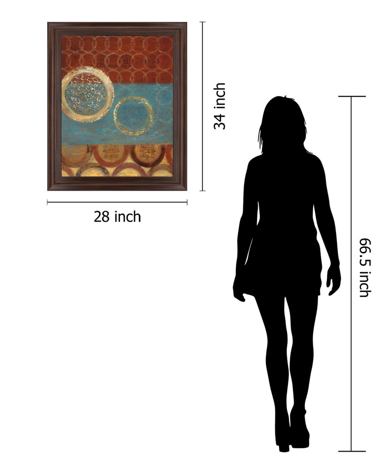 Medallion Mosaic - 28" x 34" Framed Wall Art - Blue