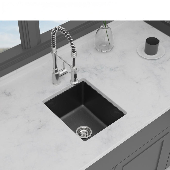 Quartz Composite Undermount Single Bowl Kitchen Sink