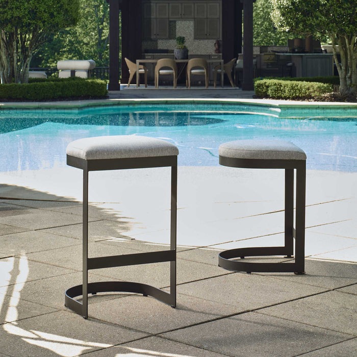 Maude - Outdoor Bar Stool - White / Black