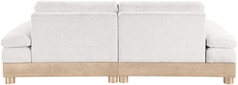 Turin - Chenille Fabric Upholstered Modular Sectional - White