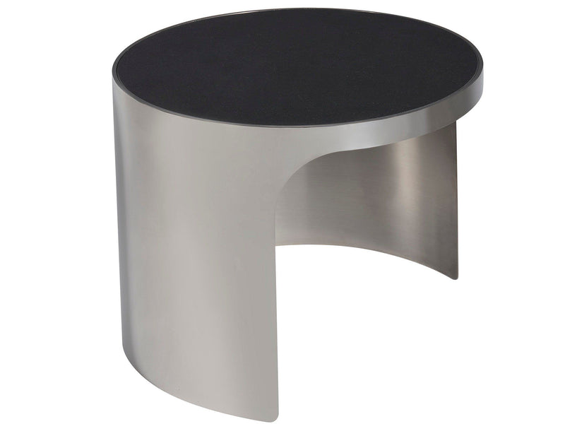 Modern - Revolve Small Nesting Table - Pearl Silver