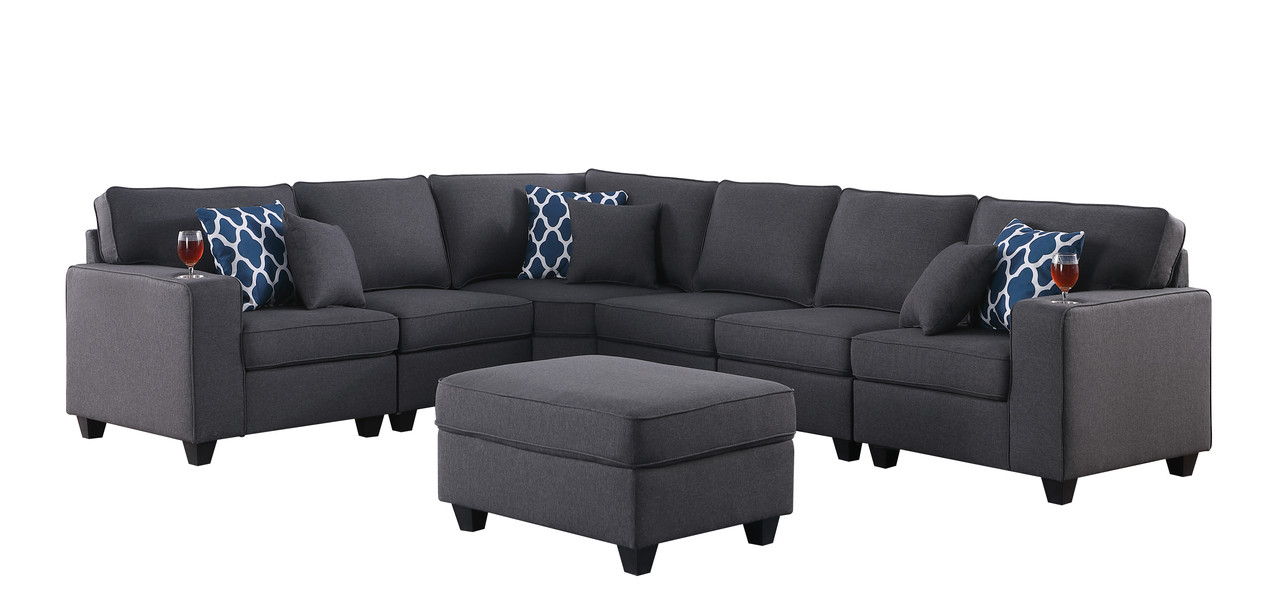 Cooper - Sectional Sofa With Ottomans And Cupholder