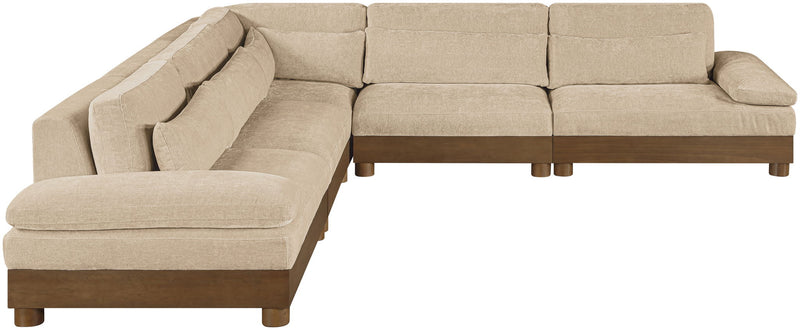 Turin - Chenille Fabric Upholstered Modular Sectional - Beige