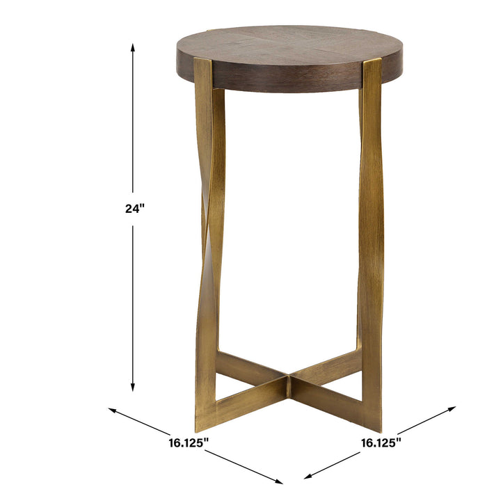 Drew - Brass Accent Table - Bronze