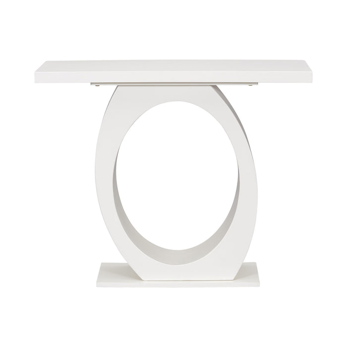 Console Table With Oval Base And Reinforced Bottom Plate