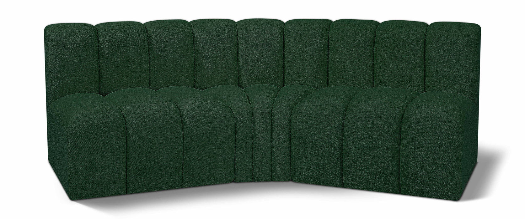 Arc - Boucle Fabric 3 Piece Modular Corner Sofa