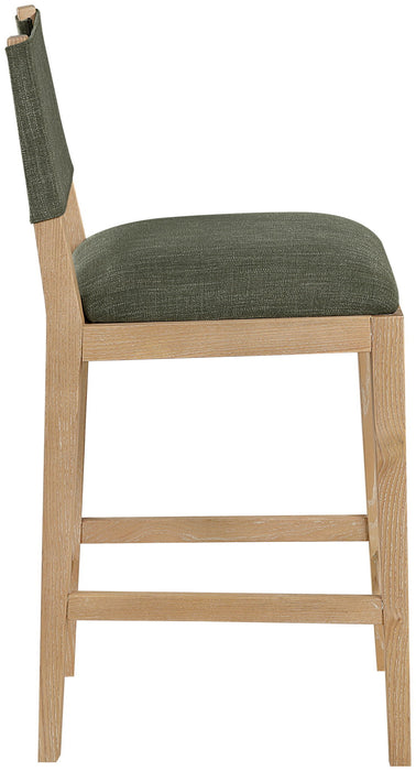 Avon - Linen Textured Performance Fabric Upholstered Counter Stool