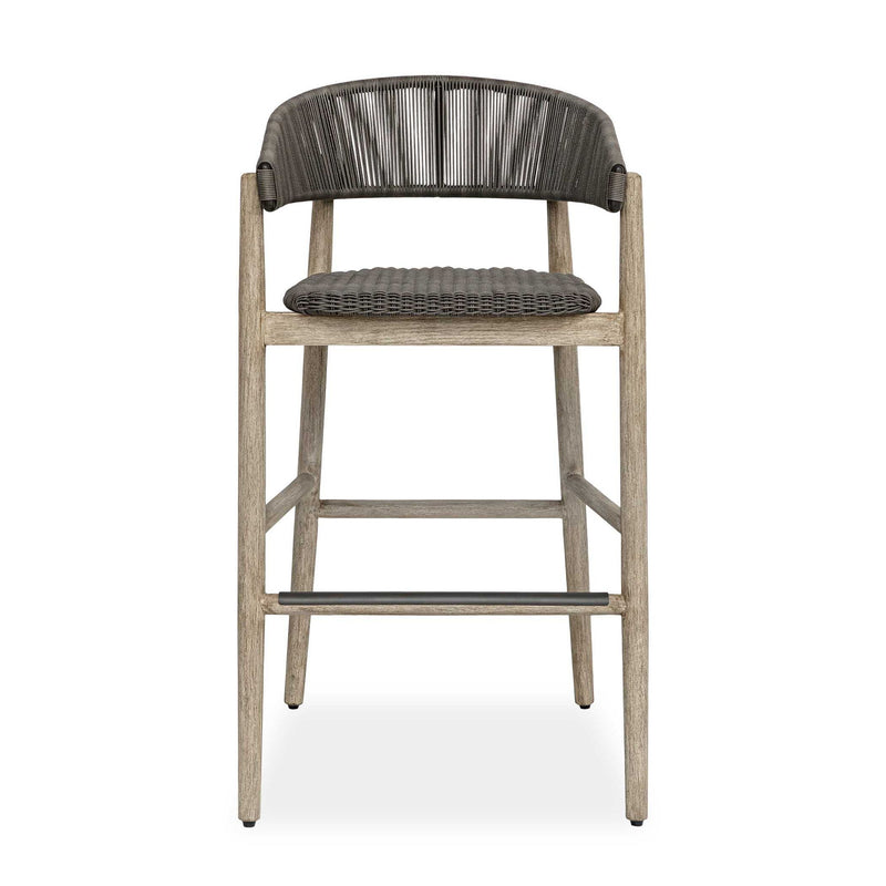 Dermott - Outdoor Bar Stool - Brown / Dark Gray