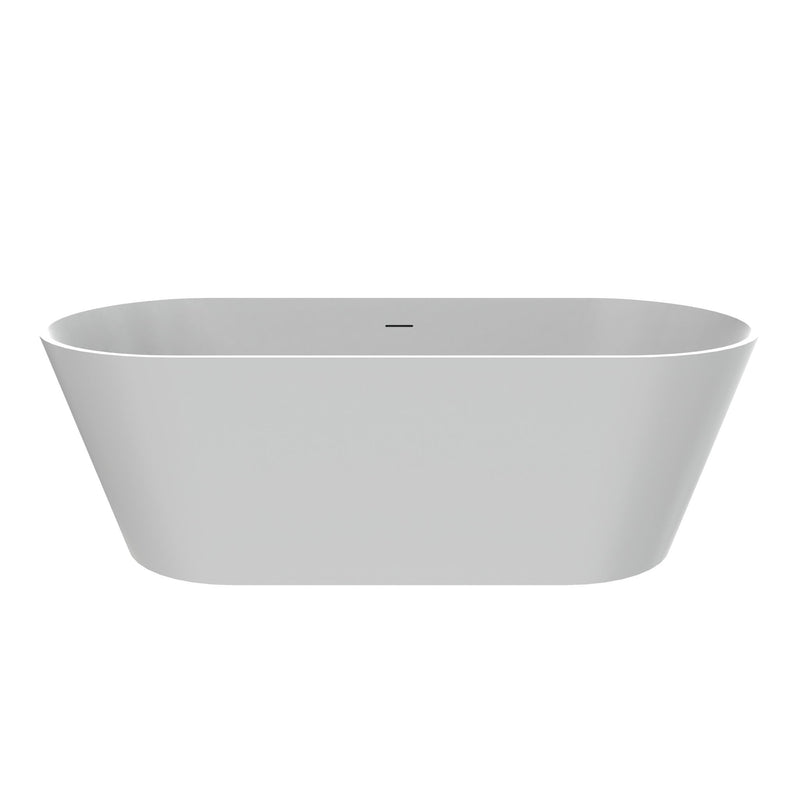 Solid Surface Freestanding Soaking Bathtub & Ergonomic Design
