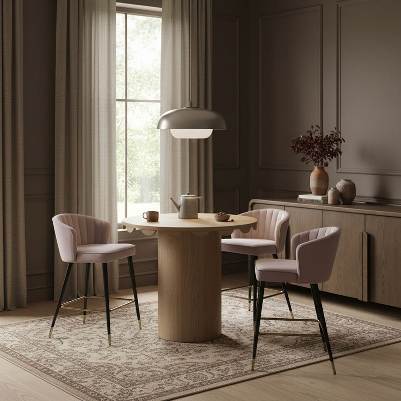 Dahlia - Solid Wood And Natural Cane Table
