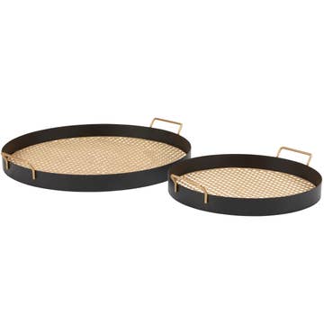 Rattan Tray Set | Set of 2
