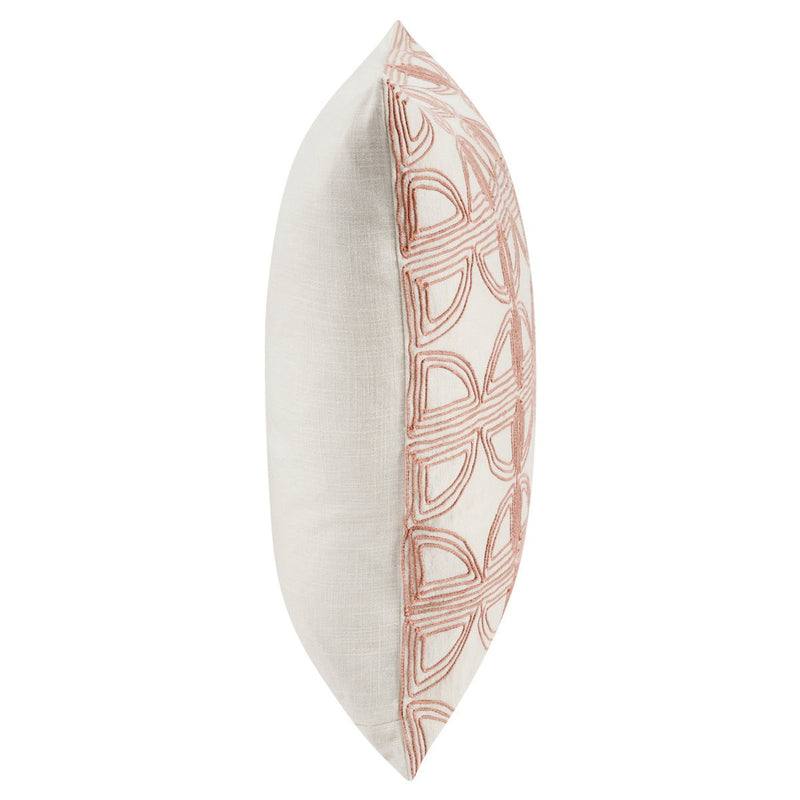 Elea - 22" x 22" Pillow - Ivory / Blush
