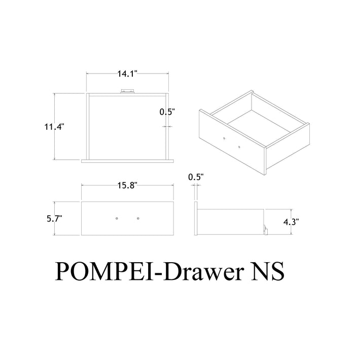 Shaker - Crocodile Metallic Nightstand