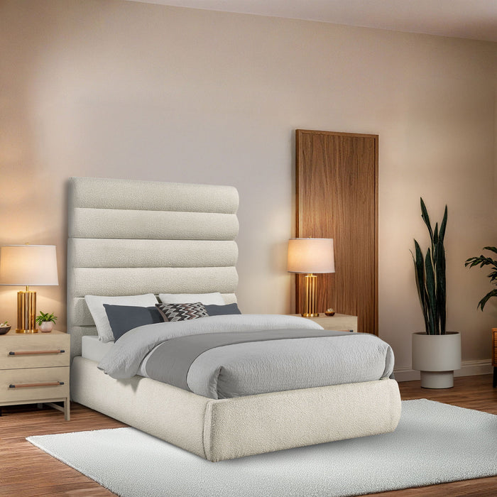 Adam - Boucle Fabric Bed With 70.5" Headboard