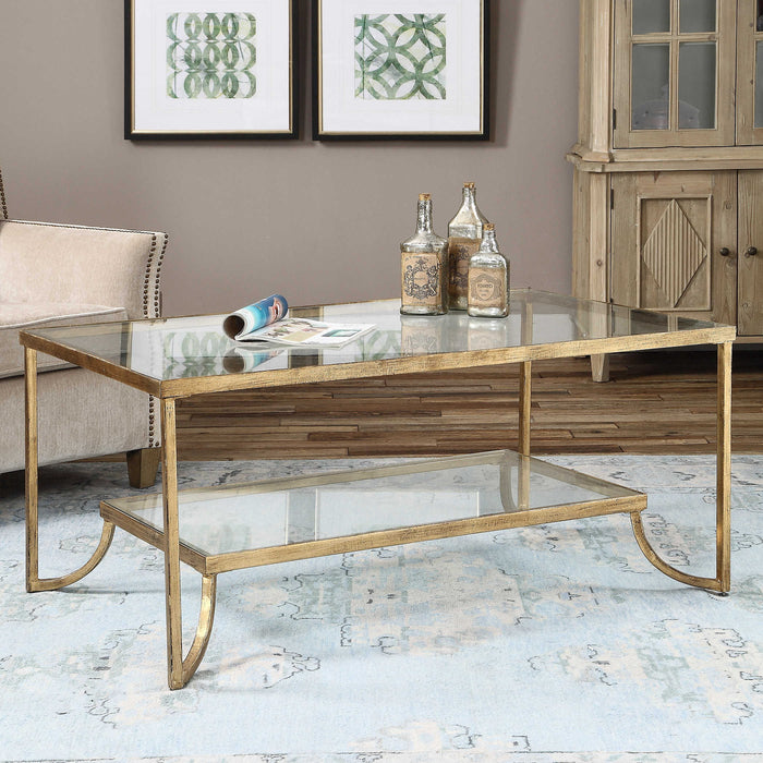 Katina - Leaf Coffee Table - Gold