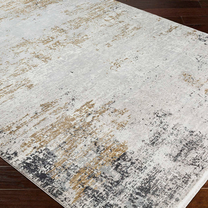 Ulen - Abstract 9.5 X 13 Rug - Pearl Silver