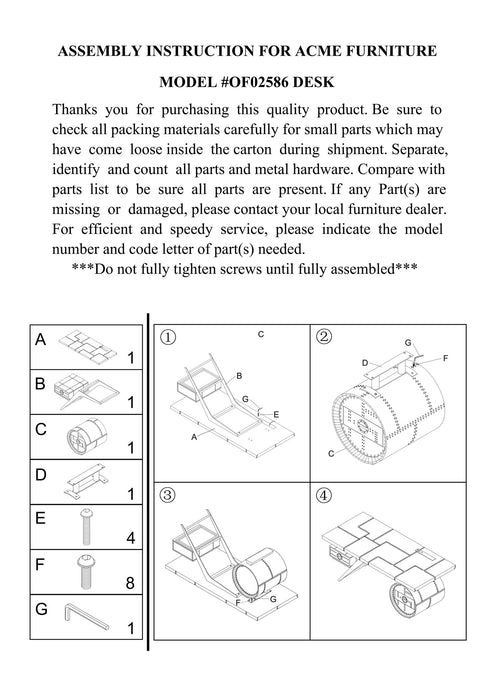 Brancaster - Writing Desk With USB Port - Bronze