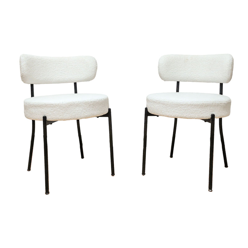 Mid-Century Modern Dining Chair With Curved Backrest