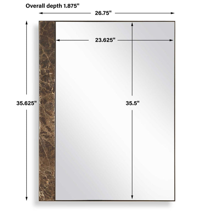 Hanover - Marble Mirror - Bronze / Brown / Gold