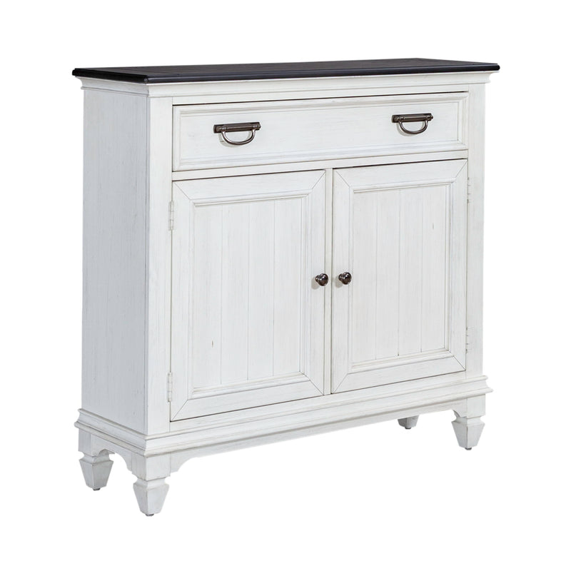 Allyson Park - Accent Hall Console - Wirebrushed White / Charcoal