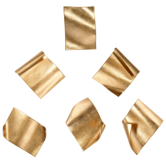 Fluttering Pages - Wall Decor (Set of 6) - Gold